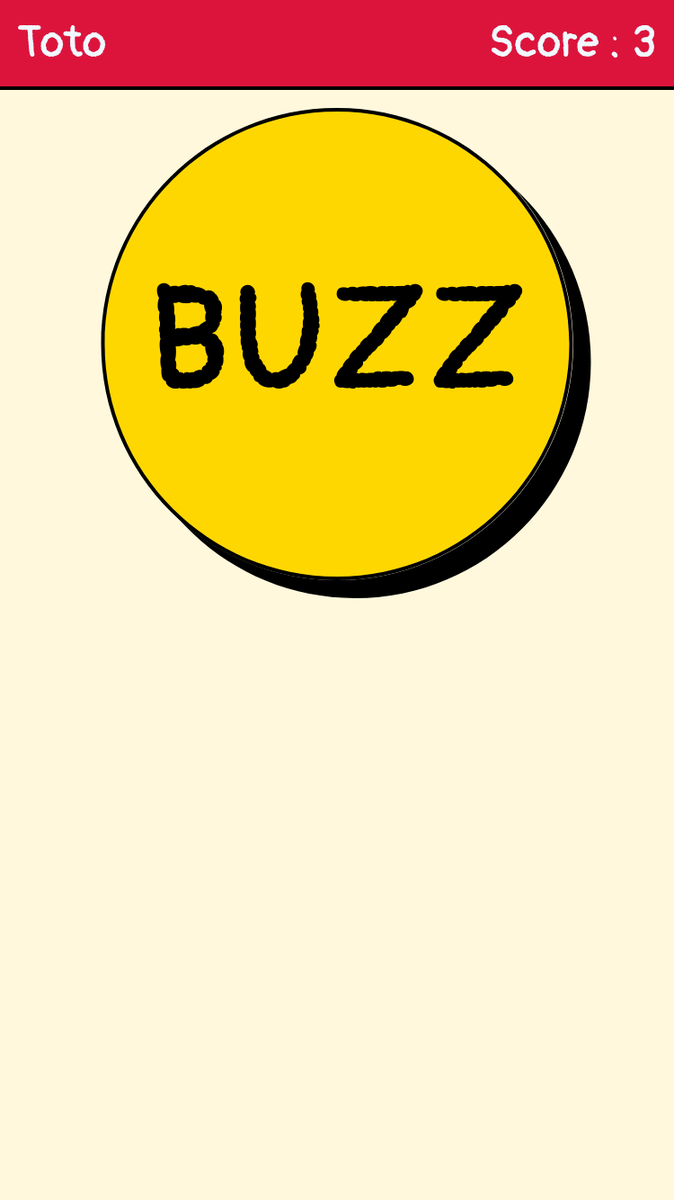 Une capture d'écran d'un utilisateur pouvant buzzer